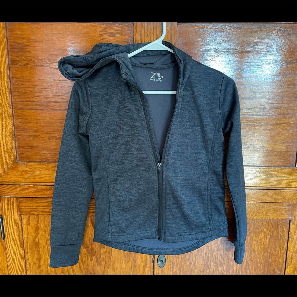 Dark gray zella zip hoodie